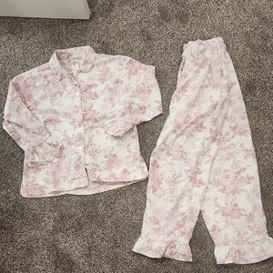 LoveShackFancy Blush Floral Pajama Set
